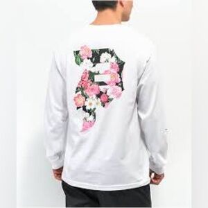 Primitive Skateboarding Dirty P Eden Zuniez White Long Sleeve Shirt